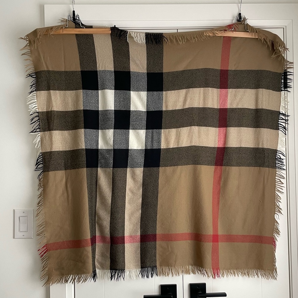Burberry wool/silk blend 43”x43” scarf